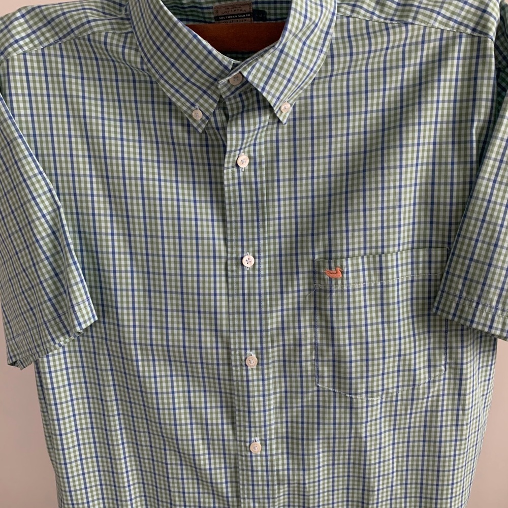 Men’s XL Southern Marsh Plaid Short Sleeve Shirt